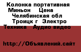 Колонка портативная “Миньон“ › Цена ­ 500 - Челябинская обл., Троицк г. Электро-Техника » Аудио-видео   